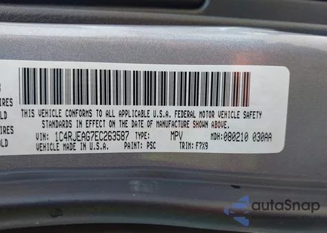 2014 Jeep Grand Cherokee Laredo from USA, damaged, VIN 1C4RJEAG7EC263587